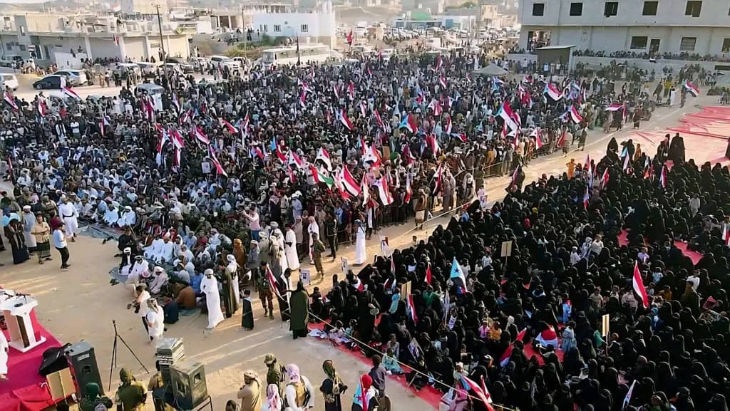 البيان السياسي لفعالية الانتقالي الجماهيرية في المهرة