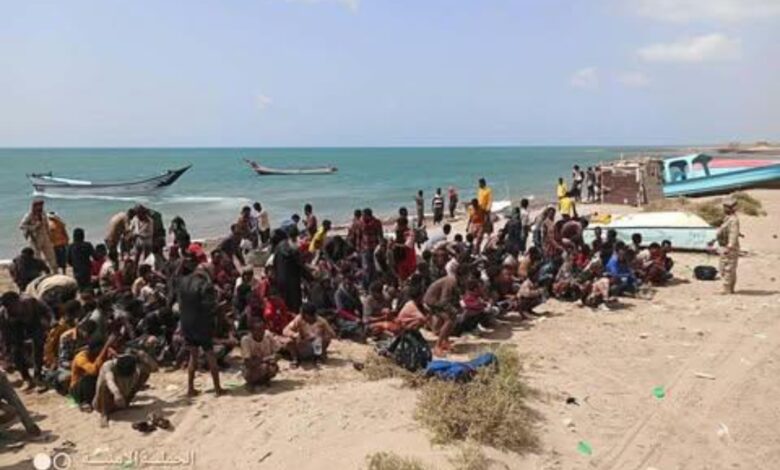 ضبط قارب يحمل 181 مهاجرًا غير شرعي قبالة سواحل الصبيحة